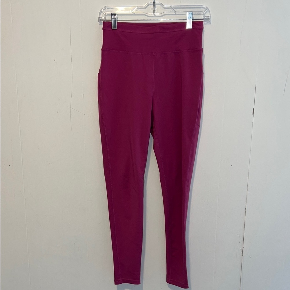 POP Fit Magenta Women’s Leggings Stretch Athletic Yoga I36
